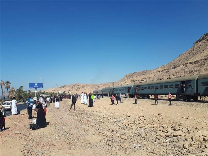 الصور الأولى لحريق قطار أسوان - الإسكندرية