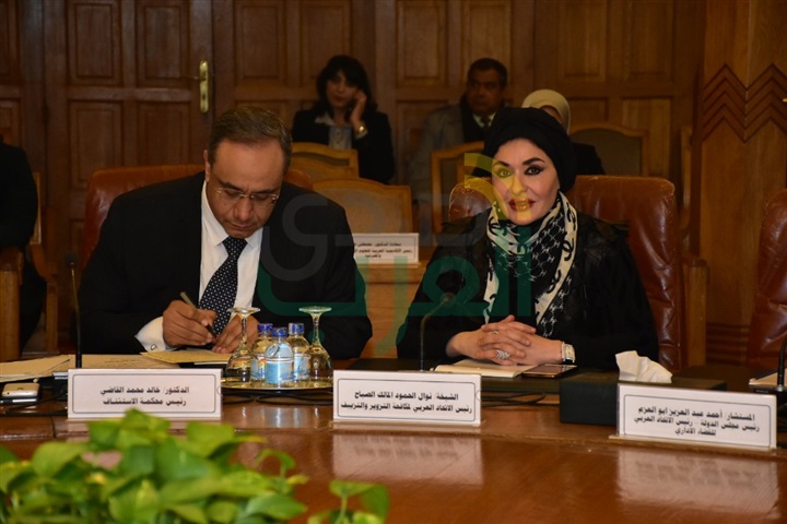 بالصور.. رئيس محكمة الاستئناف: يجب وضع عقوبات مغلظة على مستغلي اسم الجامعة العربية في التربح