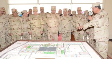 وزير الدفاع والإنتاج الحربى  يتفقد وحدة التدريب الأساسى للمشاة ويلتقى بالجنود المستجدين  