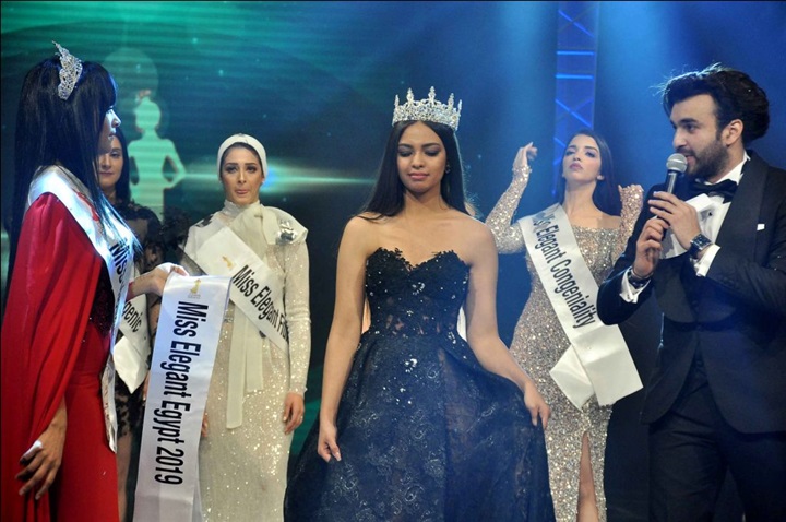 تتويج دعاء عبد الرحيم بلقب ملكة جمال الأناقة "miss elegant" لعام 2019