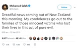 أول تعليق من محمد صلاح على حادث نيوزلندا الإرهابي