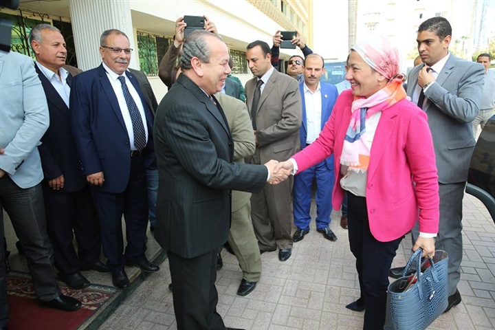 بالصور.. محافظ كفر الشيخ يستقبل وزيرة البيئة 