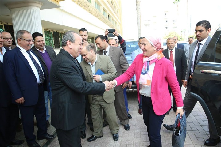 بالصور.. محافظ كفر الشيخ يستقبل وزيرة البيئة 