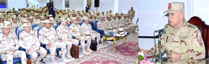 رئيس الأركان يشهد المشروع التكتيكي "بدر 43" الذى تنفذه إحدى وحدات الجيش الثانى