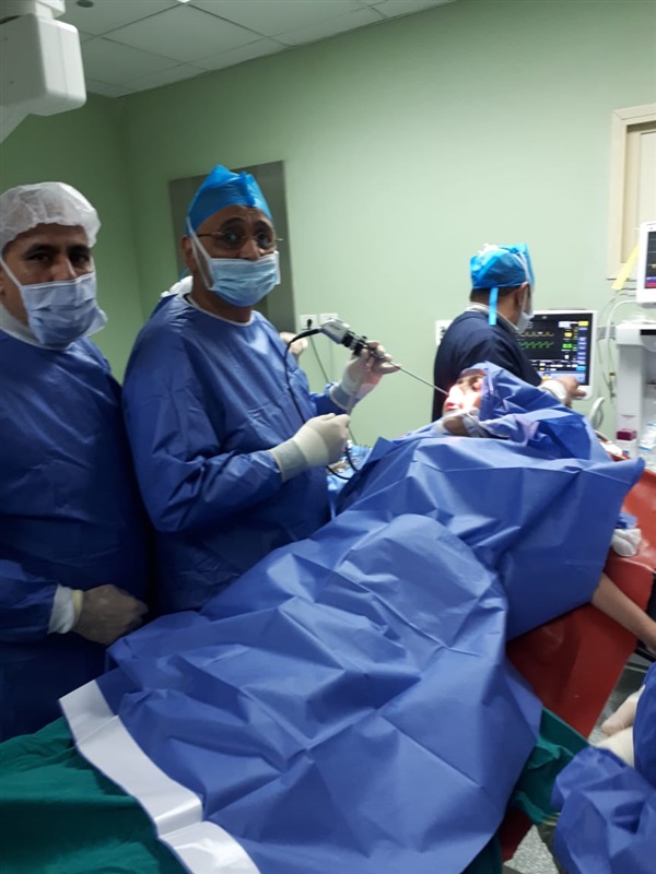استئصال ورم دموى من جمجمة طفل ببنها 