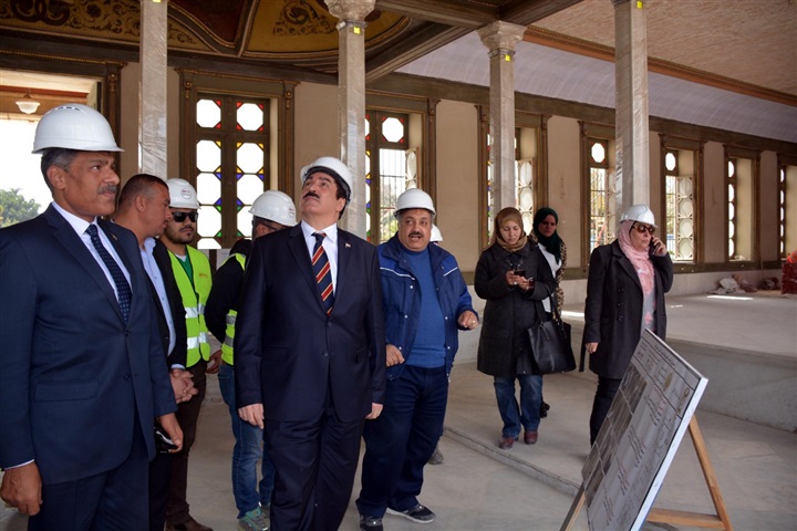 محافظ القليوبية يتفقد أعمال ترميم قصر محمد علي بشبرا الخيمة