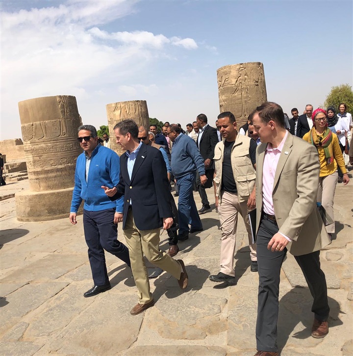  الانتهاء من أعمال مشروع تخفيض منسوب المياه الجوفية بمعبد كوم امبو