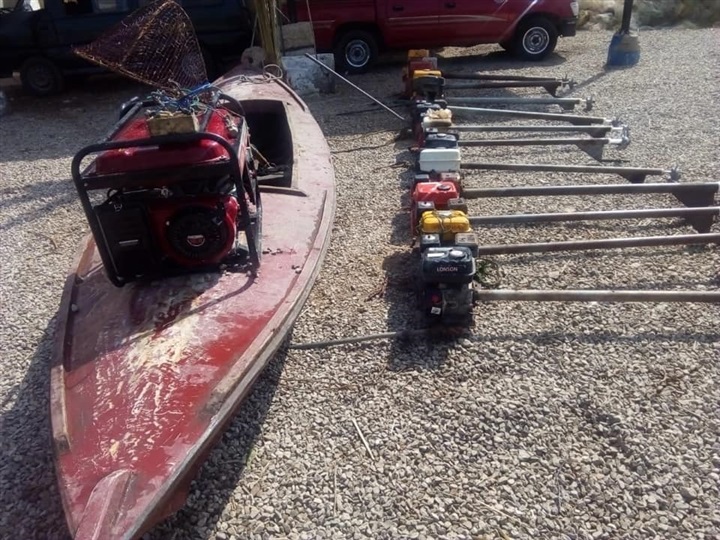 بالصور.."شرطة المسطحات" تضبط 30 قضية تعديات علي بحيرة البرلس