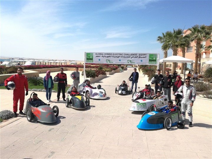 فعاليات اليوم الأول لتحديات سباق الجامعات للسيارات الهايبريد الكهربائية "مصر 2019"