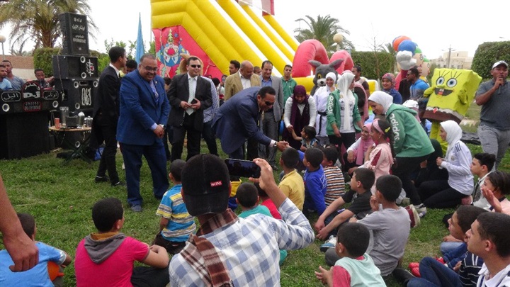 "تربية رياضية المنيا" تحتفل بيوم اليتيم بحضور أطفال مؤسستي "البنين والبنات"