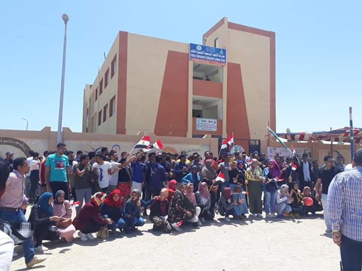 إقبال من جامعة المنوفية علي اللجان الانتخابية بالأحياء بمدينة الغردقة