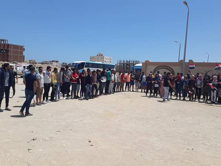 إقبال من جامعة المنوفية علي اللجان الانتخابية بالأحياء بمدينة الغردقة