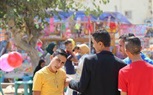توافد المحتفلين بشم النسيم علي الحدائق والمنتزهات بكفر الشيخ