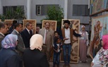 محافظ أسيوط ونائب رئيس جامعتها فى افتتاح المعرض السنوى لطلاب الدفعةال26 لكلية التربية النوعية