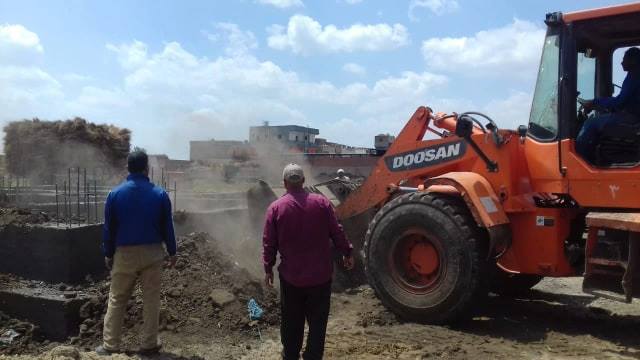 بالصور.. إزالة 5 حالات تعدٍ في المهد علي أراضٍ زراعية بكفر الشيخ