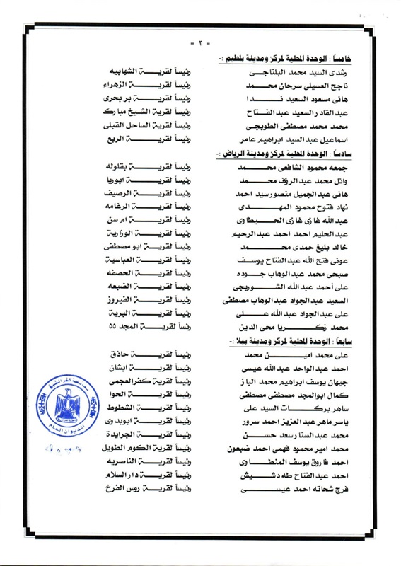 بالأسماء.. محافظ كفر الشيخ يعتمد أكبر حركة لرؤساء القري