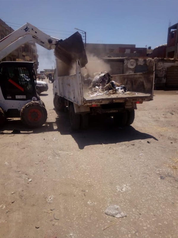 بالصور.. رفع 70 طن قمامة في حملة نظافة موسعة بالحامول 