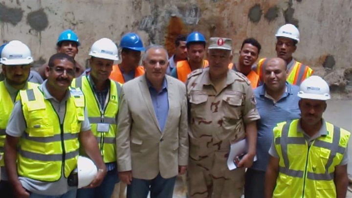 وزير الري فى زيارة لمشروع مصرف المحسمة بمحافظة الإسماعيلية