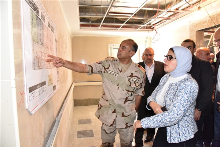 وزيرة الصحة تعلن الانتهاء من مبنى العيادات الخارجى بمستشفى بورسعيد العام