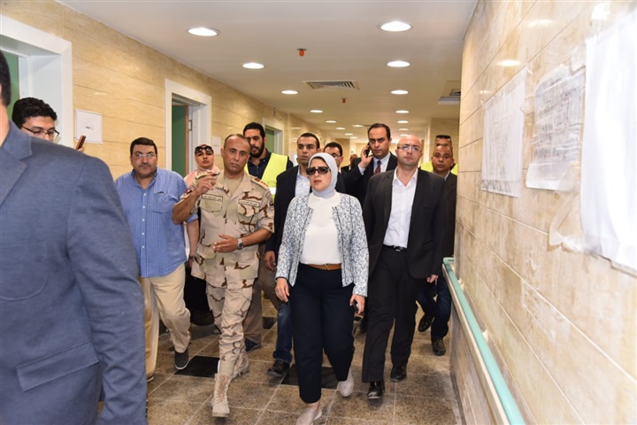 وزيرة الصحة تعلن الانتهاء من مبنى العيادات الخارجى بمستشفى بورسعيد العام