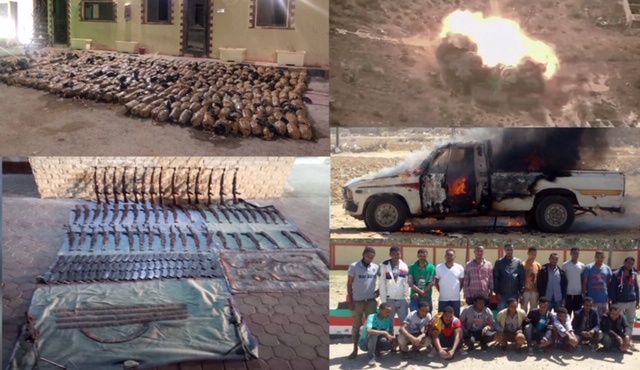 بيان للقوات المسلحة: القضاء علي 47 تكفيري والقبض على 158 فرد من العناصر الإجرامية والمطلوبين جنائياً بيان للقوات المسلحة: القضاء علي 47 تكفيري والقبض على 158 فرد من العناصر الإجرامية والمطلوبين جنائياً