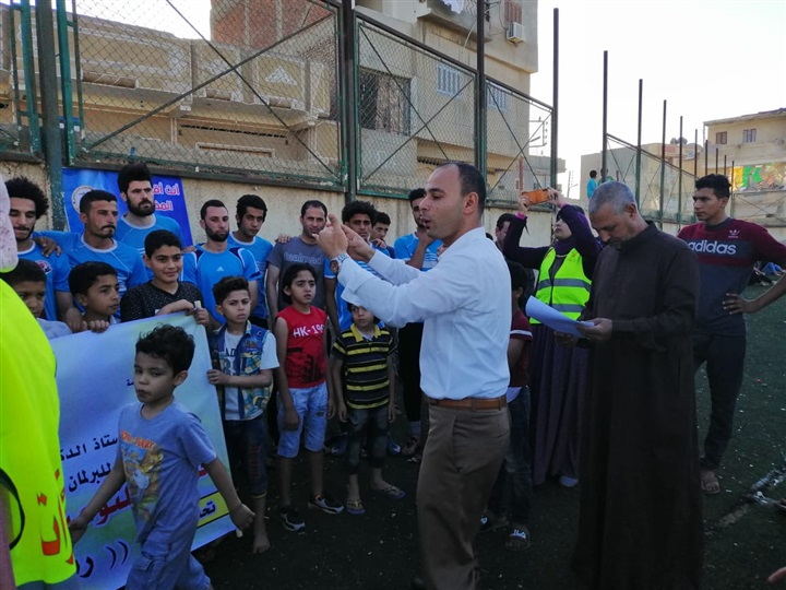 بالصور.. " رمضان بيقولك.. لا للمخدرات" داخل الملاعب والمنشأت الرياضية بكفر الشيخ