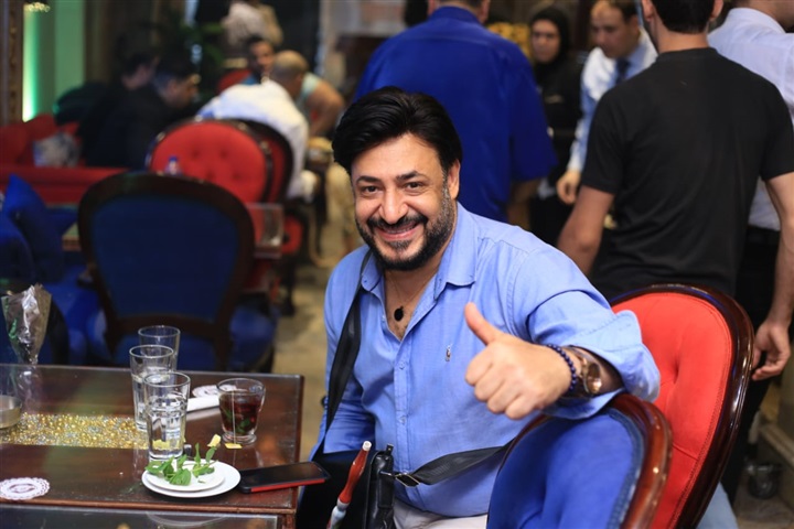 "محمد نور وحمادة الليثي" في افطار إحدى شركات الإنتاج الفني