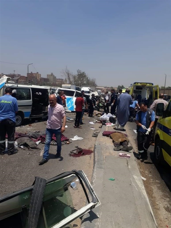 محافظ القاهرة يتفقد مصابي حادث بطريق الأوتوستراد بطره