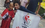 إرادة جيل تشارك اطفال مستشفى ٥٧٣٥٧ بتشيرتات المنتخب والإعلام