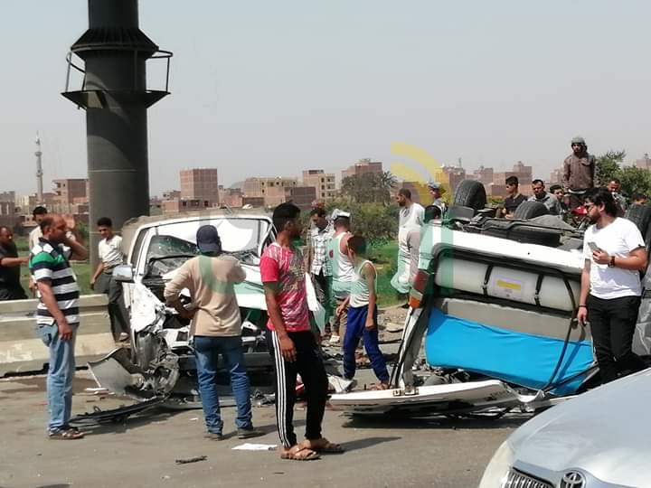 النيابة تتحفظ على سيارات حادث تصادم محور 26 يوليو