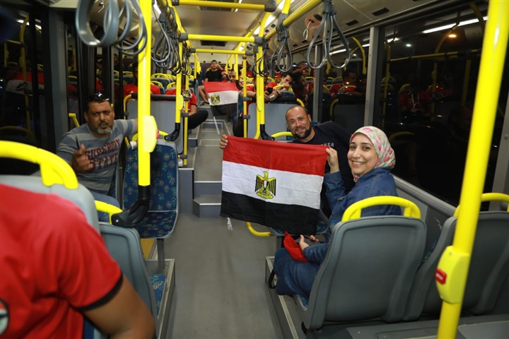 بعد أن نجحت في نقل 12 ألف مشجع.. "مواصلات مصر" تستمر في عرضها الترويجي لمشجعي بطولة الأمم الإفريقية في مبارة مصر والكونغو بعد أن نجحت في نقل 12 ألف مشجع.. "مواصلات مصر" تستمر في عرضها الترويجي لمشجعي بطولة الأمم الإفريقية في مبارة مصر والكونغو