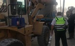  إنتظام حركة المرور بعد ازالة حطام حادث إنقلاب سيارة نقل أعلى الطريق الدائري 