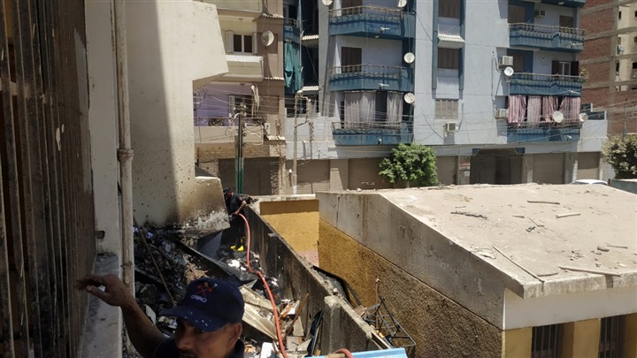 حريق هائل داخل مستشفى التأمين الصحي ومدرسة ببنها 