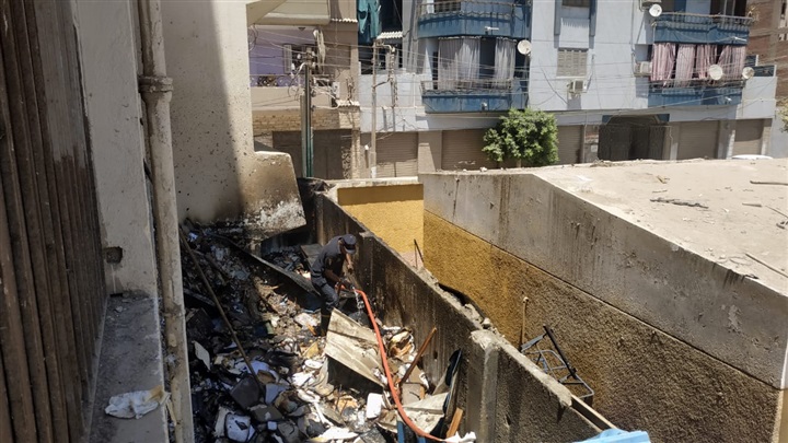 حريق هائل داخل مستشفى التأمين الصحي ومدرسة ببنها 