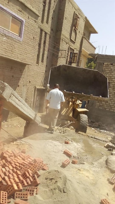 محافظة سوهاج: إزالات فورية لـ 5 حالات تعدي في المهد