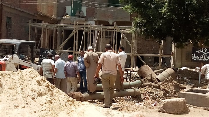 إزالة 33 حالة تعدٍ بمساحة 3591م2 مبانى بدسوق في كفر الشيخ