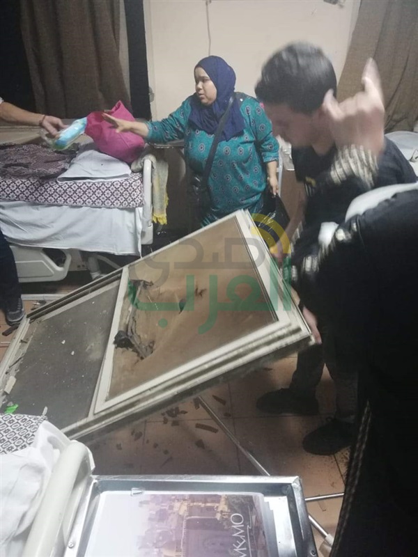 ننشر الصور الأولي للأضرار التي حدثت لمبنى معهد الأورام إثر انفجار بكورنيش النيل