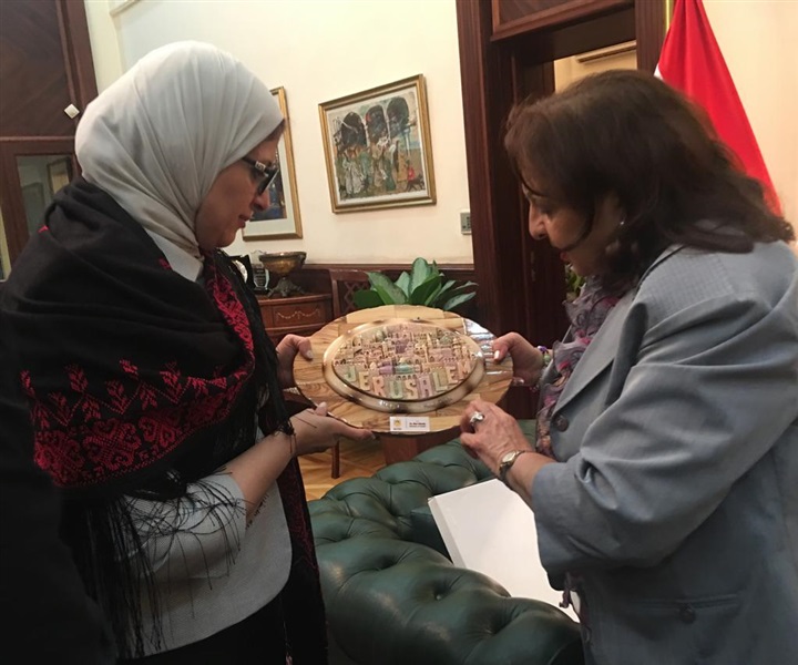 وزيرة الصحة تستقبل وزيرة صحة فلسطين لدعم المنظومة الصحية بالدولة الشقيقة