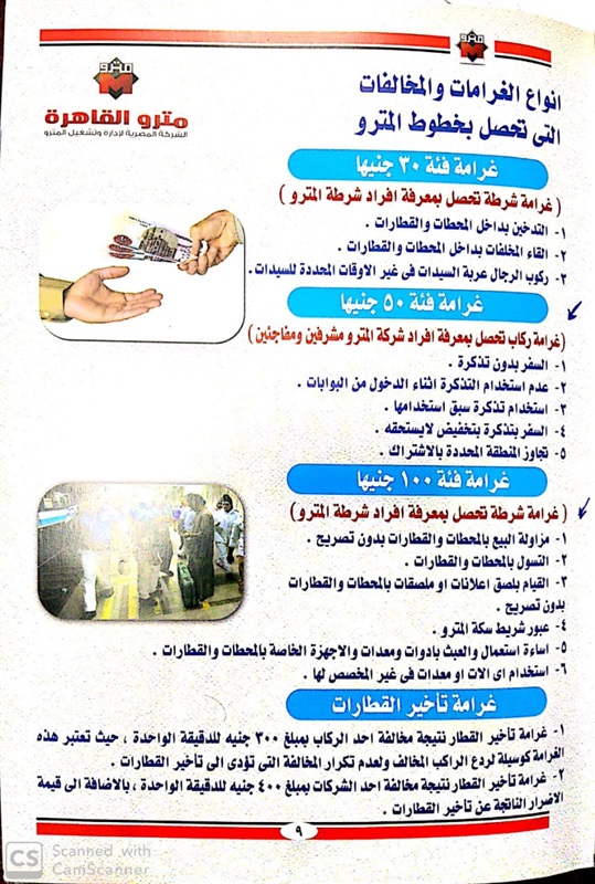 احذر تلك الأفعال قد تعرضك لغرامات المترو الفورية