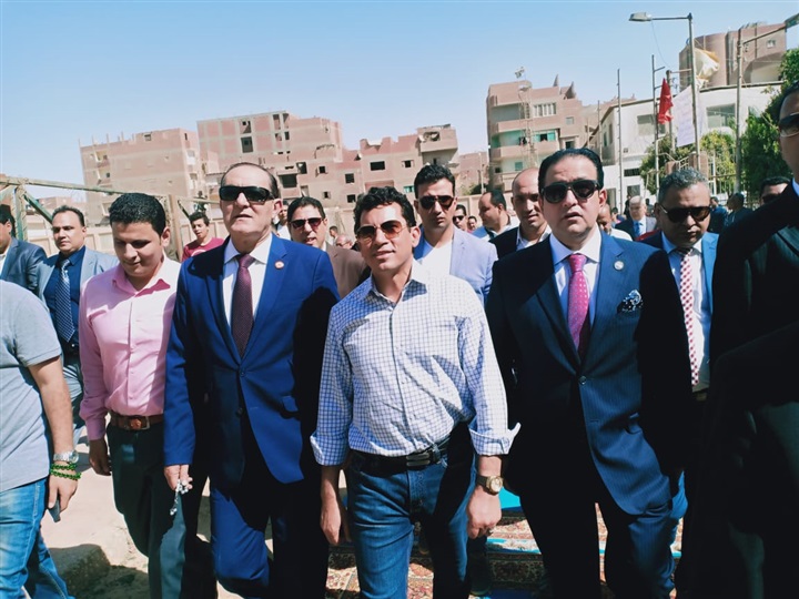 بحضور النائب علاء عابد.. وزير الرياضه يفتتح عدة مراكز شباب بالصف 