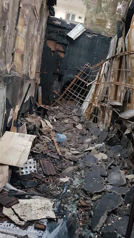 ننشر صور آثار حريق كنيسة مارجرجس في حلون ننشر صور آثار حريق كنيسة مارجرجس في حلون