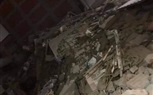 إنهيار منزل مكون من ٦ طوابق بمنطقة الفيلات ببنها 