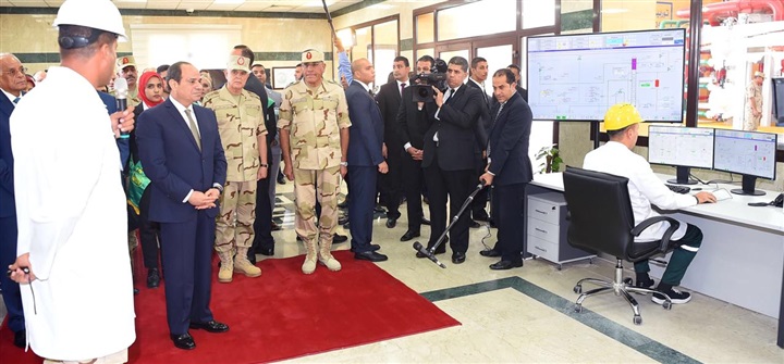 الرئيس السيسي يفتتح مصنعى الغازات الطبية والصناعية لشركة النصر للكيماويات بأبى رواش
