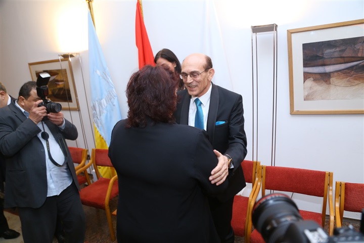 وزيرة الثقافة وصبحي والنبوي واياد نصار يصلون حفل افتتاح مهرجان الإسكندرية المسرحي العربي وزيرة الثقافة وصبحي والنبوي واياد نصار يصلون حفل افتتاح مهرجان الإسكندرية المسرحي العربي