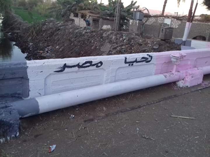 على كرسى متحرك يشارك "صاحب الهمة" أعمال التجميل لقريته بمدينة البدارى بأسيوط