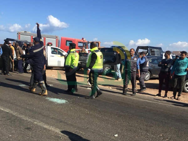 بالصور.. ارتفاع عدد ضحايا حادث طريق بورسعيد لــ22 قتيلا جميعهم عمال