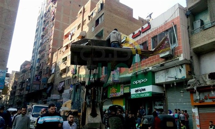 بالصور.. حملة لرفع الإشغالات وإزالة التعديات بالخصوص