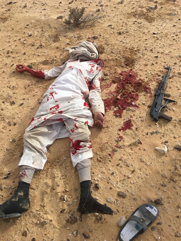 المتحدث العسكرى ينشر صور التكفيريين المقتولين بمنطقة جبل الحلال