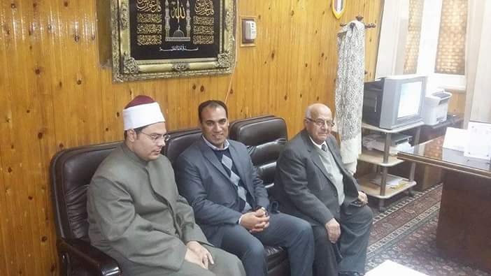 بالصور.. وفد من الكنيسة الإنجيلية فى زيارة أوقاف القليوبية 