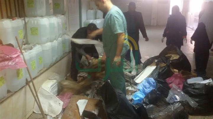 بالصور...حريق محدود بمستشفى بنها الجامعي